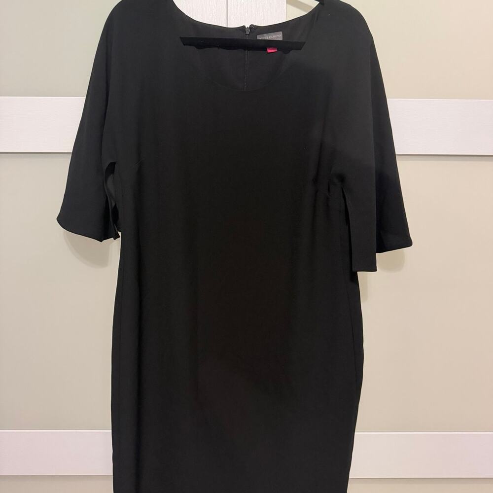 Vince Camuto Women’s Size 14 Black Flutter Sleeve Shift Dress